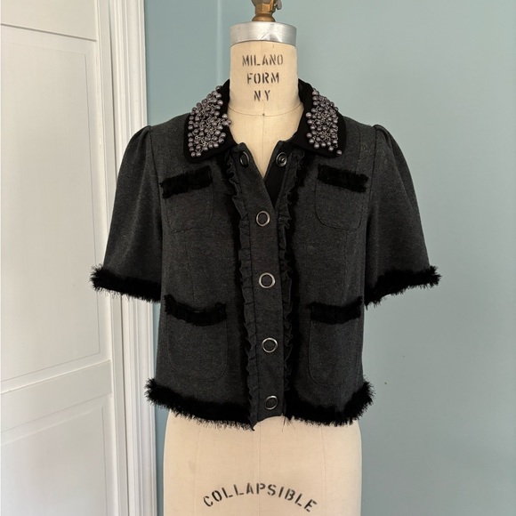 Cropper embroidered sweatshirt/ sweater - Picture 1 of 4